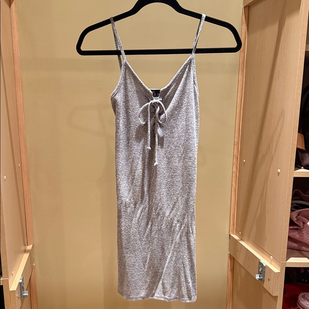 Gray Spaghetti Strap Dress